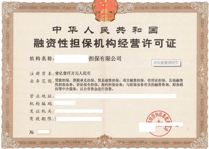 海南融資性擔(dān)保公司設(shè)立審批辦理